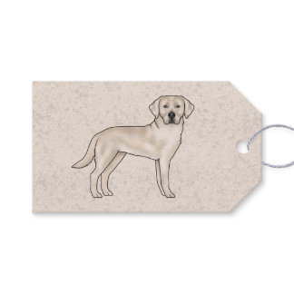 English Cream Labrador Retriever Cartoon Lab Dog Gift Tags