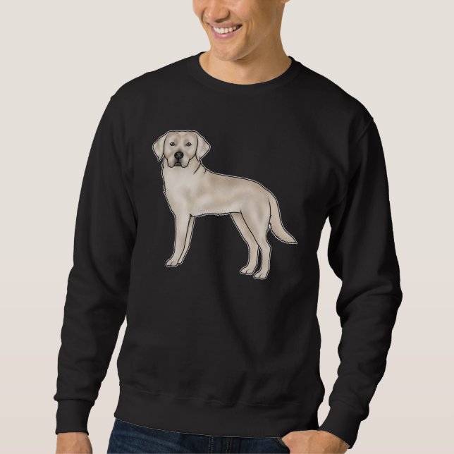 English Cream Labrador Retriever Cartoon Lab Dog Sweatshirt (Front)