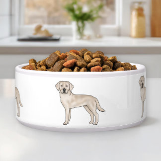 English Cream Labrador Retriever Cartoon Lab Dogs Bowl