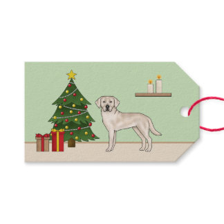 English Cream Labrador Retriever Christmas Tree Gift Tags