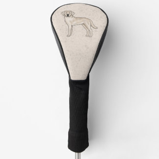English Cream Labrador Retriever Cute Cartoon Dog Golf Head Cover
