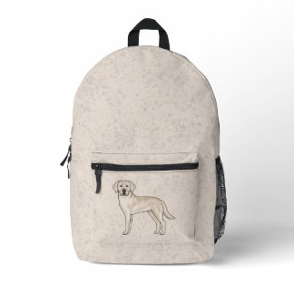 English Cream Labrador Retriever Cute Cartoon Dog Printed Backpack