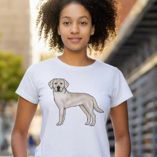 English Cream Labrador Retriever Cute Cartoon Dog T-Shirt