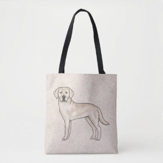 English Cream Labrador Retriever Cute Cartoon Dog Tote Bag