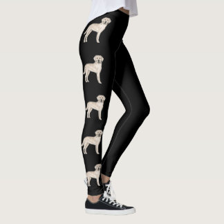 English Cream Labrador Retriever Cute Dogs Black Leggings