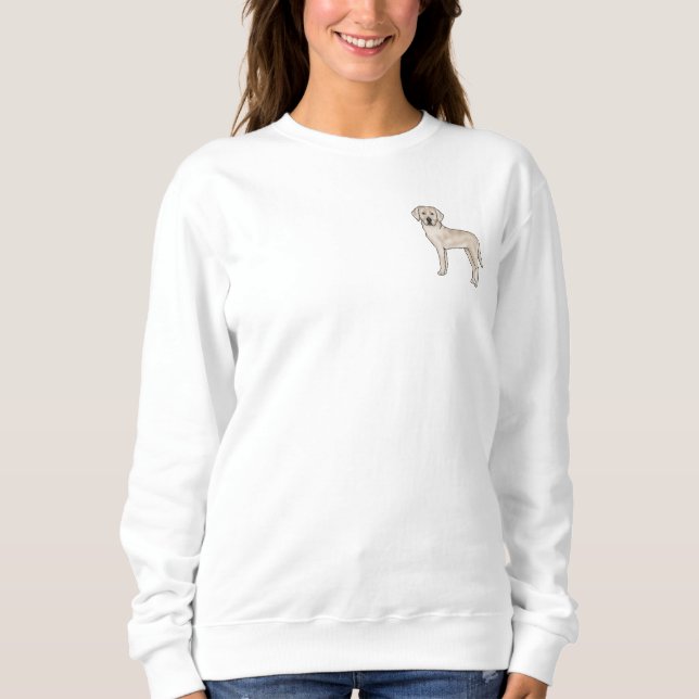English Cream Labrador Retriever Cute Lab Dog Art Sweatshirt (Front)