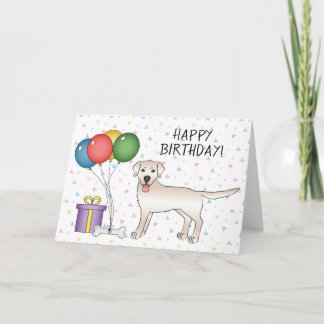 English Cream Labrador Retriever Happy Birthday Card