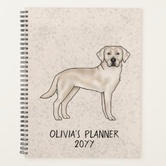 English Cream Labrador Retriever Lab Custom Text Planner