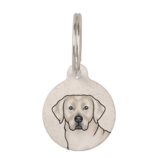 English Cream Labrador Retriever Lab Dog Head Pet ID Tag