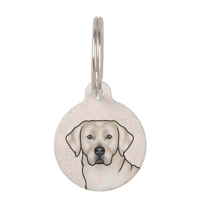English Cream Labrador Retriever Lab Dog Head Pet ID Tag (Front)