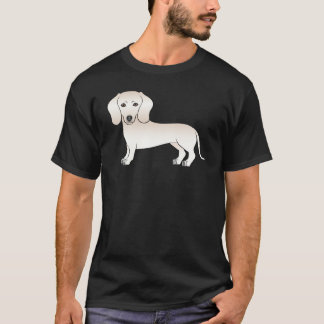 English Cream Smooth Coat Dachshund Cartoon Dog T-Shirt