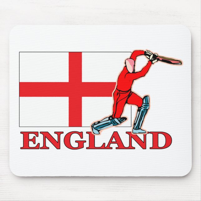 English Cricket Player Mouse Pad (Front)