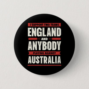 English Cricket Shirt Two Teams Not Australia Funn Button