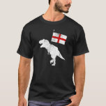 English Dinosaur Tyrannosaurus Rex England Flag T-Shirt