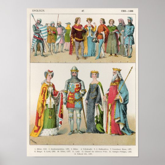 English Dress Poster