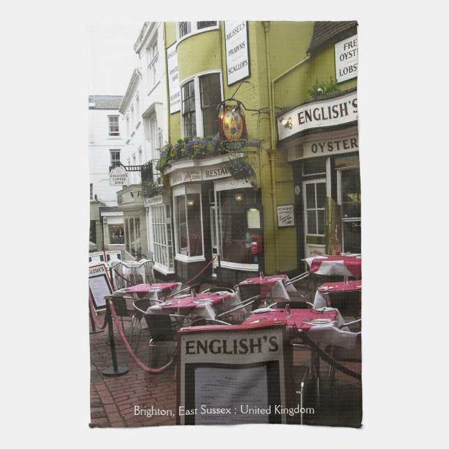 English Eatery Alley, Brighton (UK) Teatowel Kitchen Towel (Vertical)
