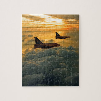 English Electric Lightning sunset flight Jigsaw Puzzle