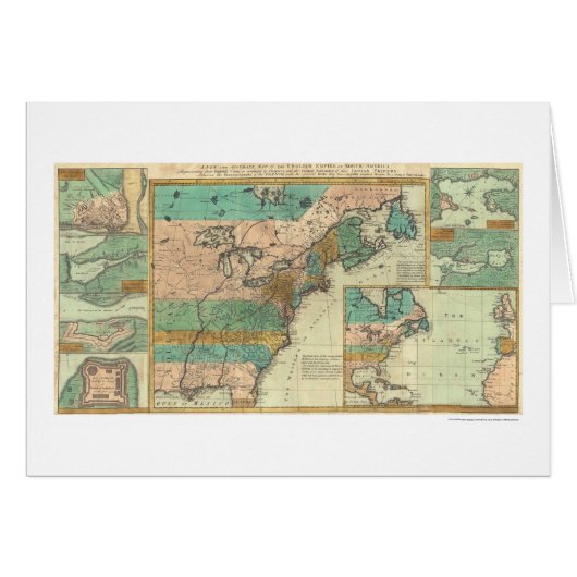 English Empire America Map - 1755 Cards (Front Horizontal)
