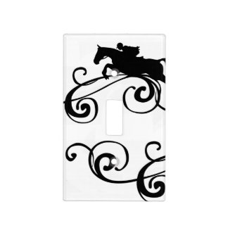 English Equestrian Flourish Light Switch Cover