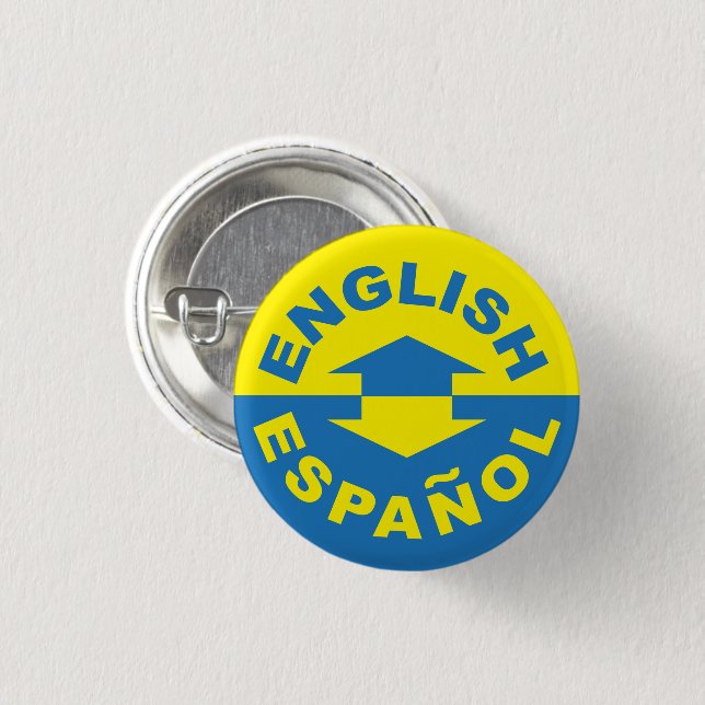 English Español - I Speak Spanish Button (Front & Back)