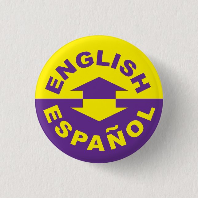 English Español - I Speak Spanish Button (Front)