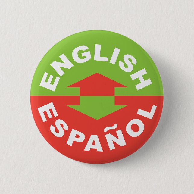 English Español - I Speak Spanish Button (Front)