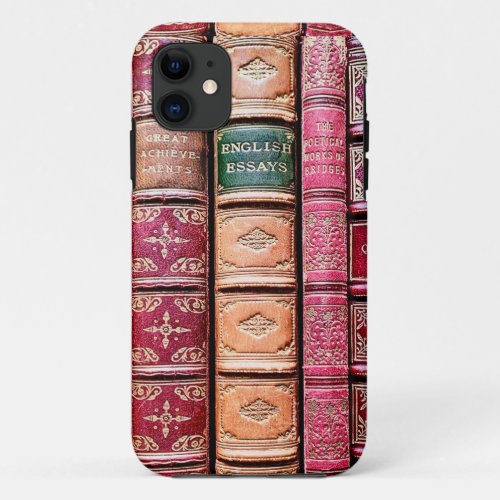 English Essays Old Book Spines iPhone 11 Case
