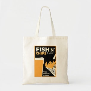English Fish And Chips Tote Bag