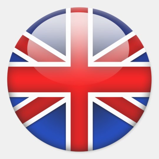 English Flag 2.0 Classic Round Sticker | Zazzle.com