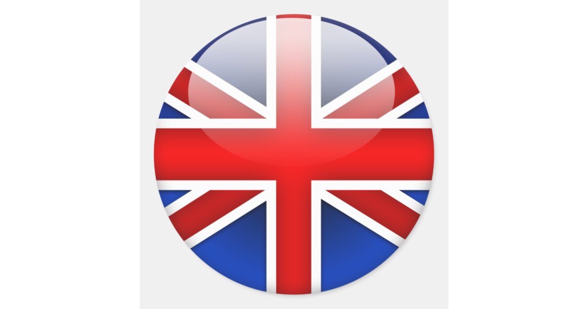 English Flag 2 0 Classic Round Sticker Zazzle Com