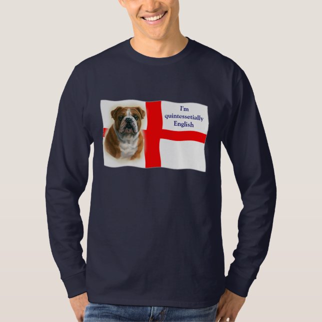 English flag and bulldog Shirt (Front)