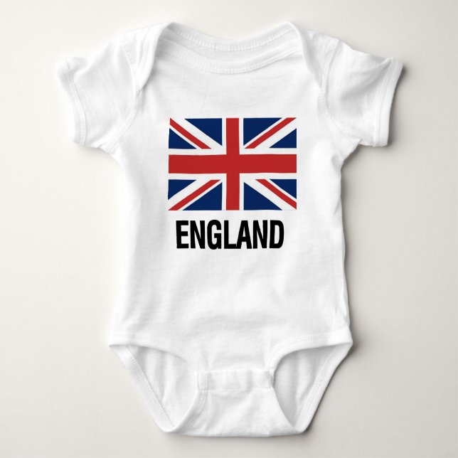 English Flag Baby Bodysuit (Front)