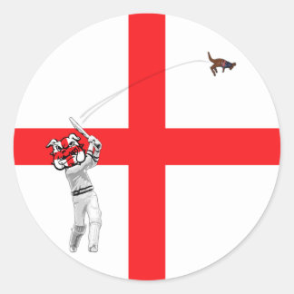 English flag classic round sticker