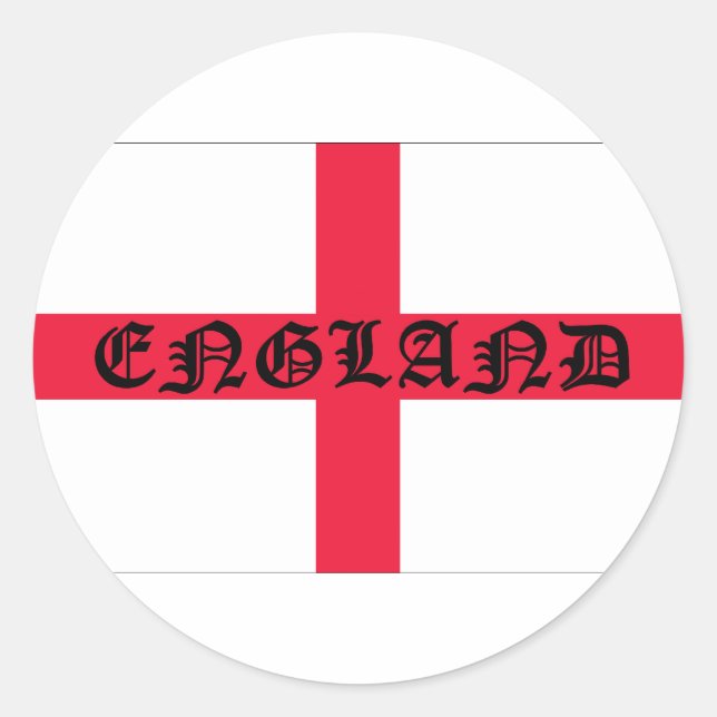 English Flag Classic Round Sticker (Front)