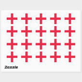 English Flag Classic Round Sticker (Sheet)