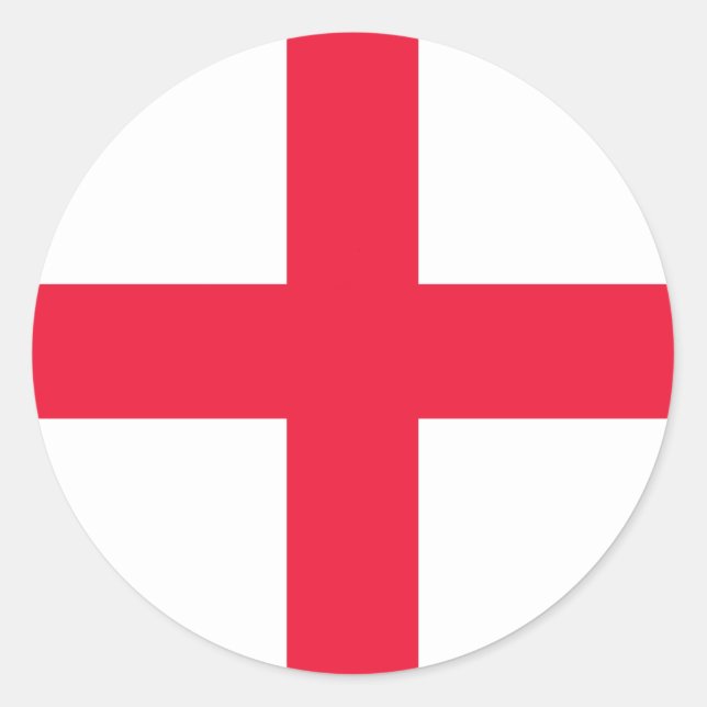 English Flag Classic Round Sticker (Front)