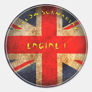 English flag classic round sticker