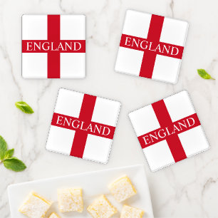 English Flag England coastert Coaster Set
