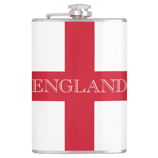 English Flag England flacnt Flask (Front)