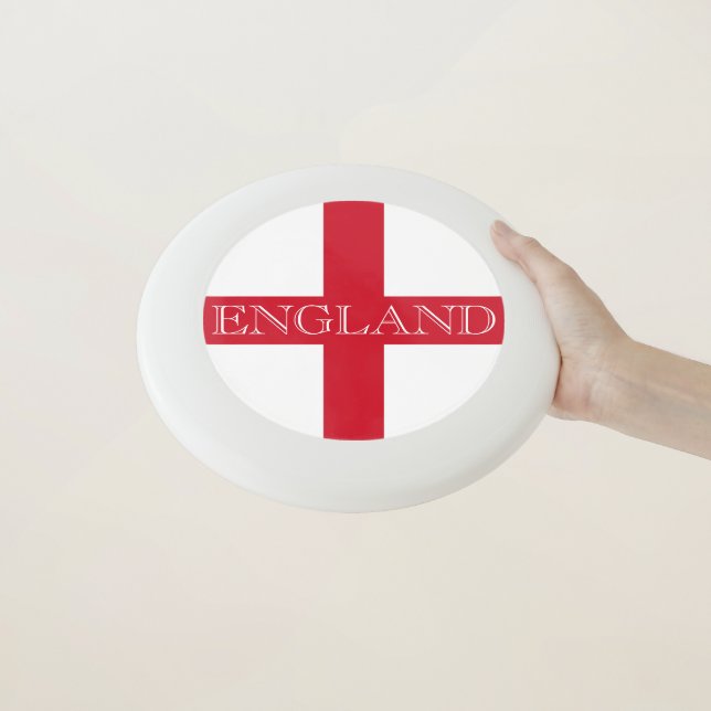 English Flag England frcnt Wham-O Frisbee (In Hand)