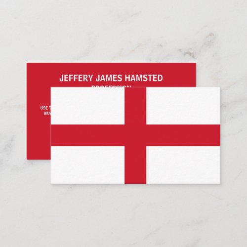 English Flag Flag of England Business Card