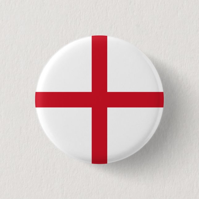 English Flag, Flag of England Button (Front)