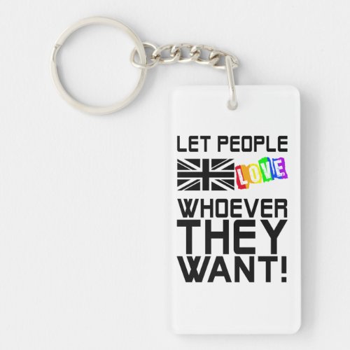 English flag  LGBTQ Pride Keychain