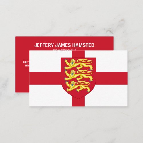 English Flag  Royal Arms of England Business Card