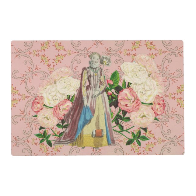English Floral Romance Decoupage  Placemat (Front)