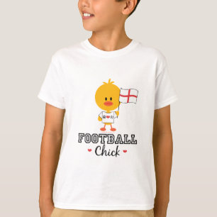 English Football Soccer Chick Kids T-shirt