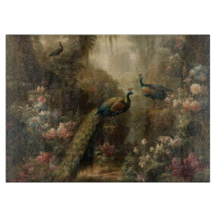 English Forest Peacock Trio Culinary Surface Cutting Board