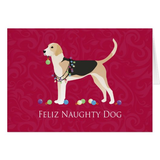 English Foxhound Christmas (Front Horizontal)