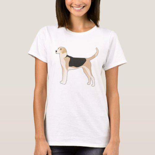 English Foxhound Dog Breed Illustration T_Shirt