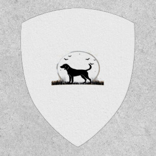 English Foxhound Dog � Halloween Moon Silhouette C Patch